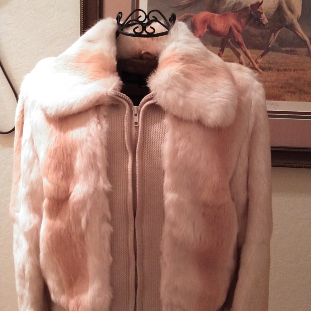 Vintage 1970s Rabbit Fur Jacket Pristine Condition